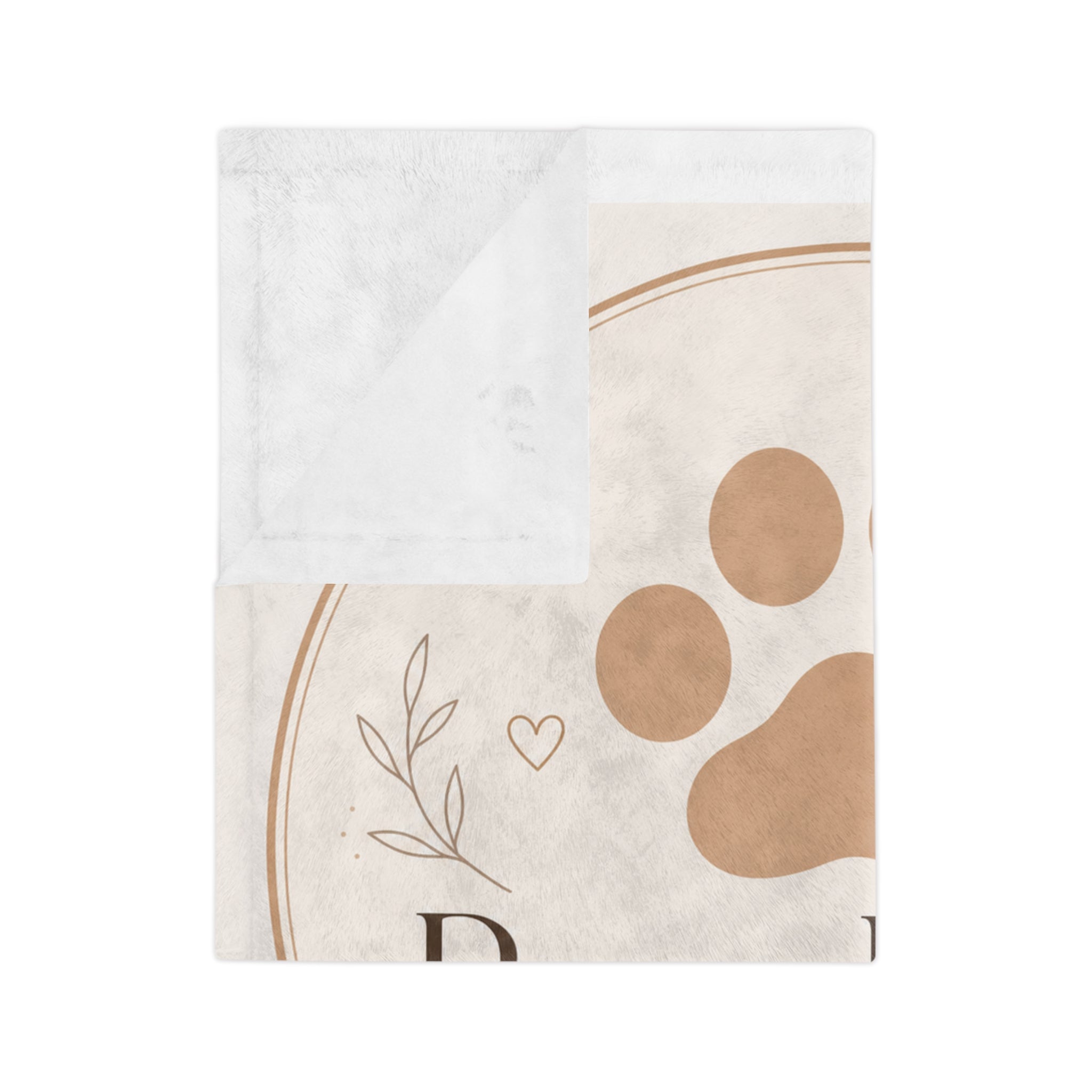 Paw Print Keepsakes Velveteen Microfiber Blanket — Pet Memorial Throw
