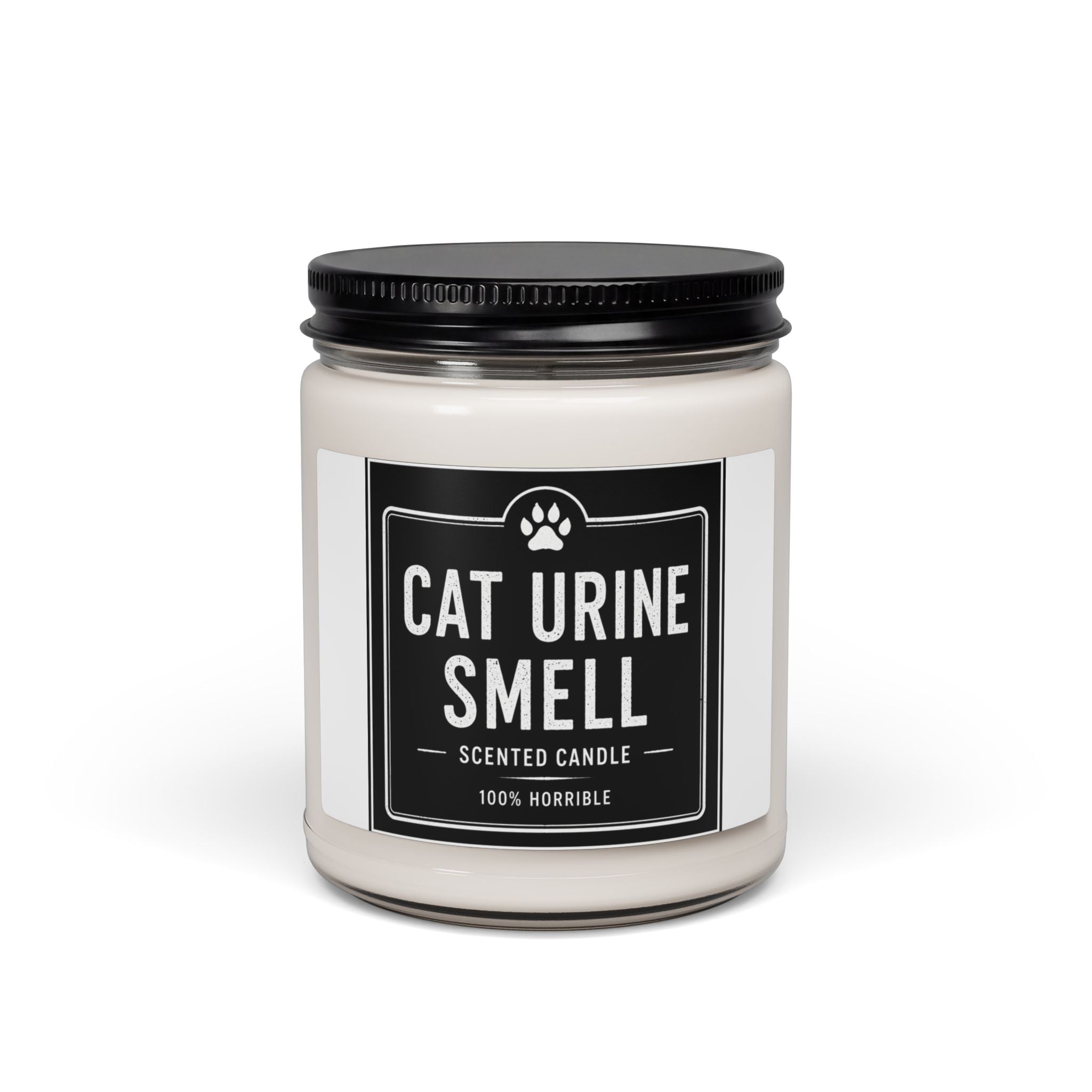 Novelty Candle — "Cat Urine Smell" Scented Soy Candle (9 oz)