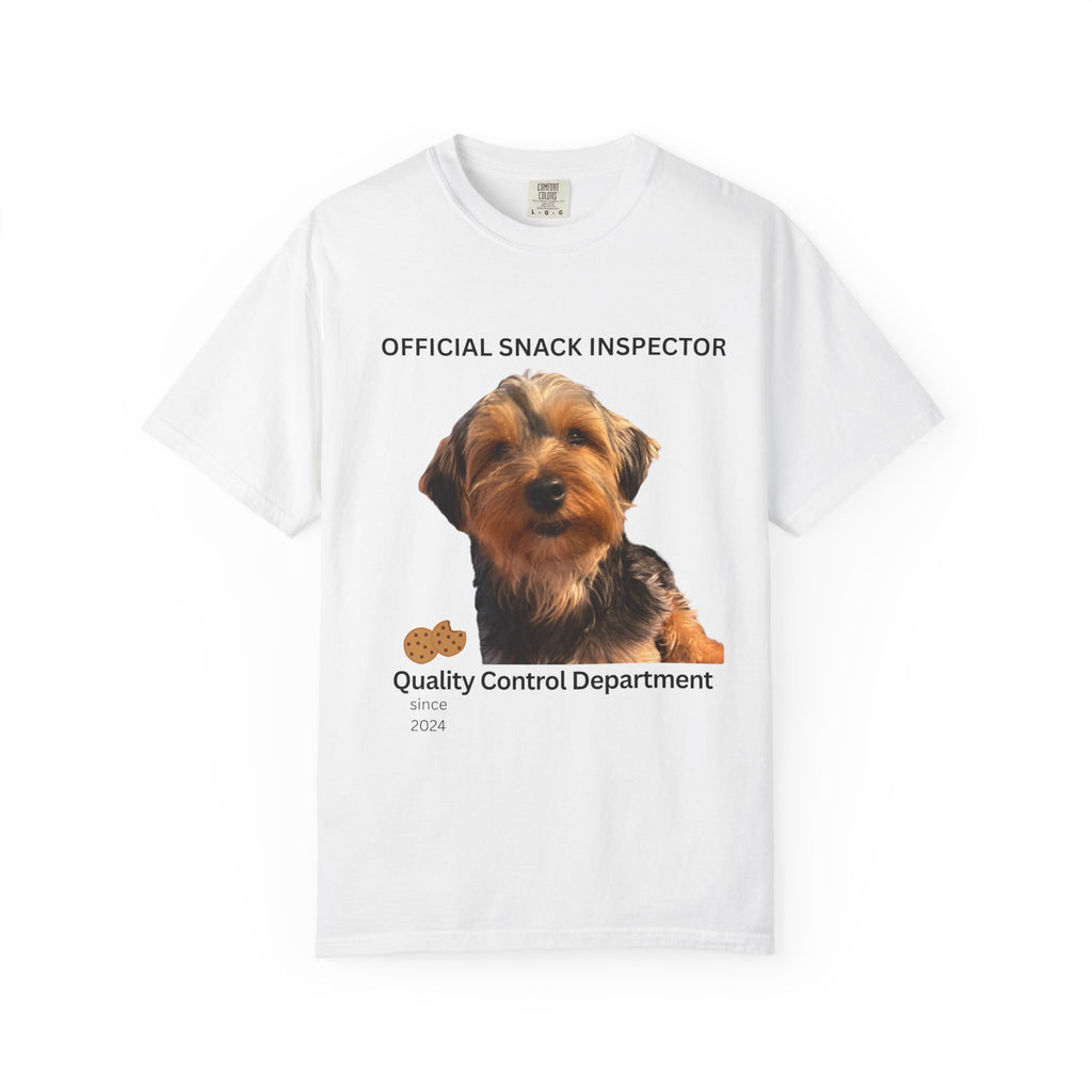 Official Snack Inspector Dog T-Shirt Quality Control Department Graphic Tee