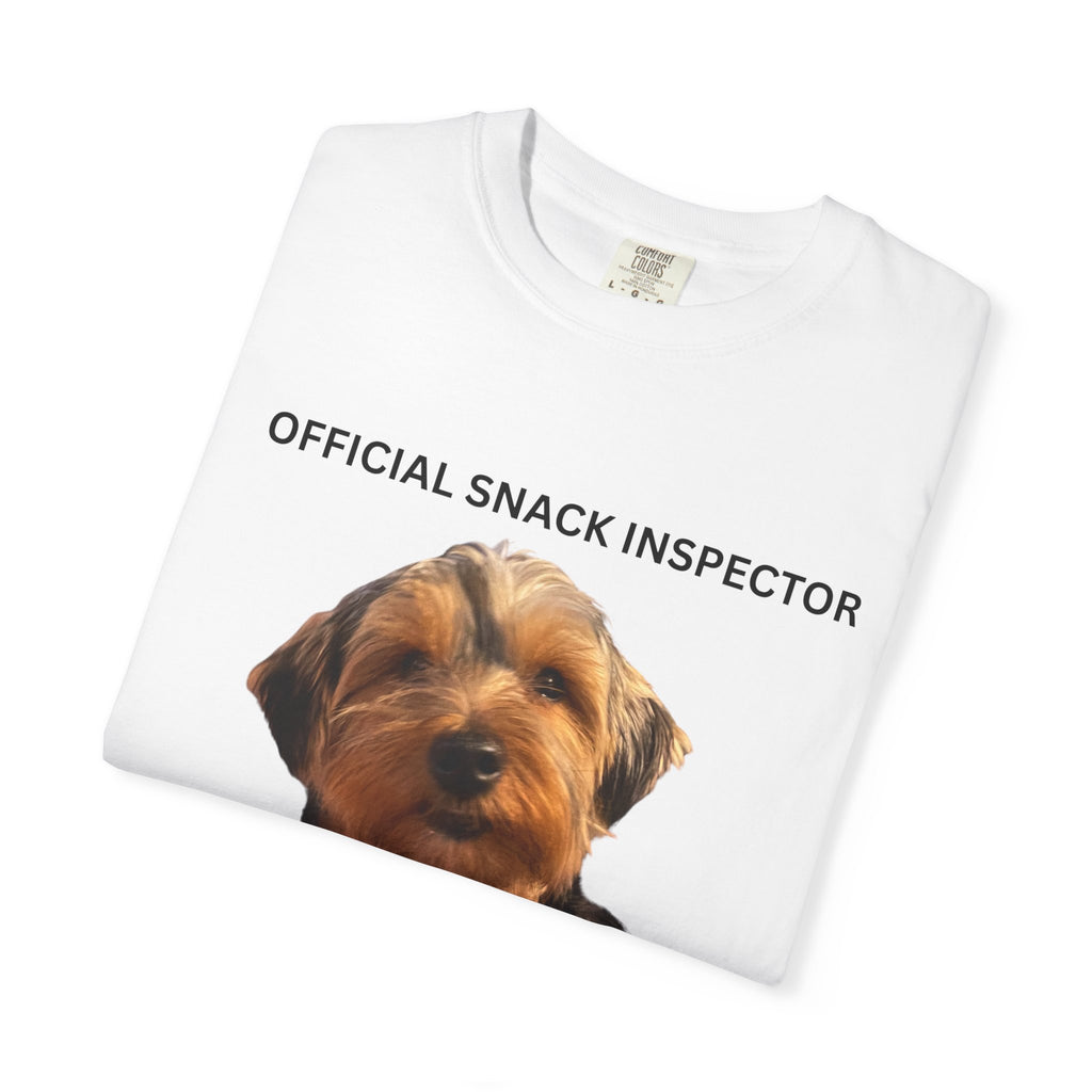 Official Snack Inspector Dog T-Shirt Quality Control Department Graphic Tee